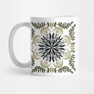 Olive and Sage Mandala Pattern Mug